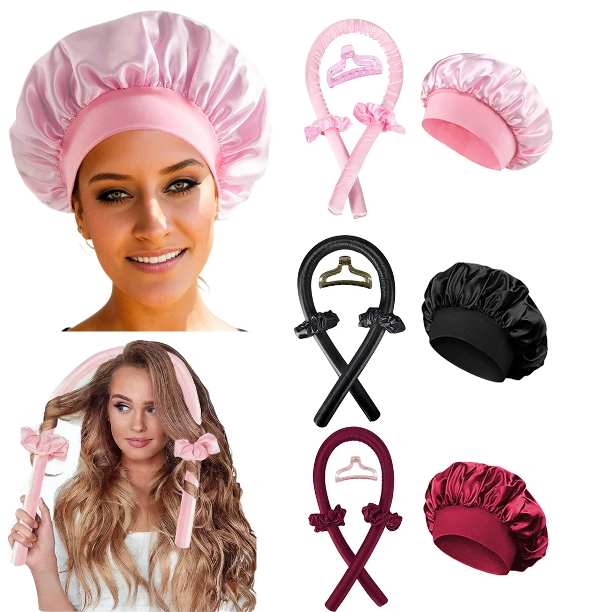Hair Curling Wand - Bezgrzewna lokówka Opaska na głowę Bez