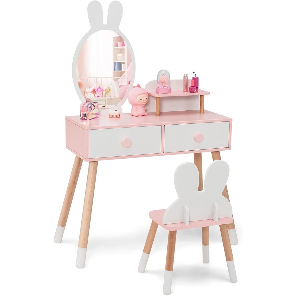 Beauty Makeup For Kids - EY Kids Vanity, Drewniany zestaw toaletki