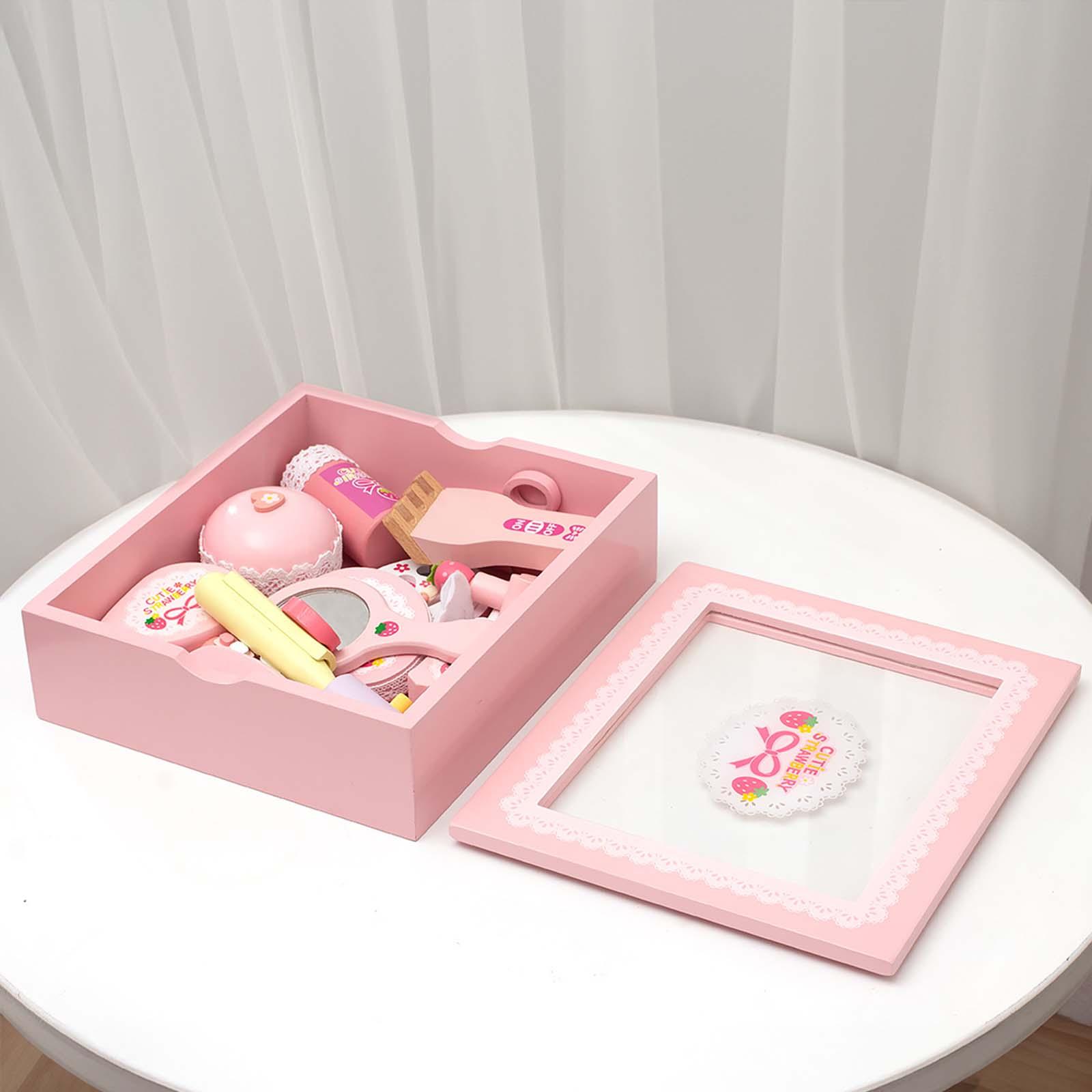 Beauty Makeup Kit For Girls - Drewniany zestaw do makijażu dla dziewczynek,