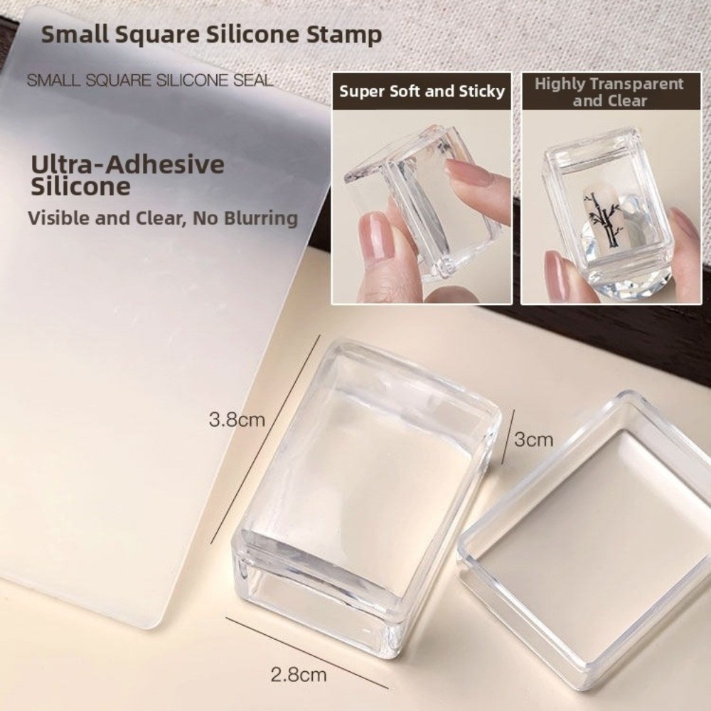Nail Art Stamping Kit - Nowe Przezroczyste Płytki do Stemplowania Paznokci