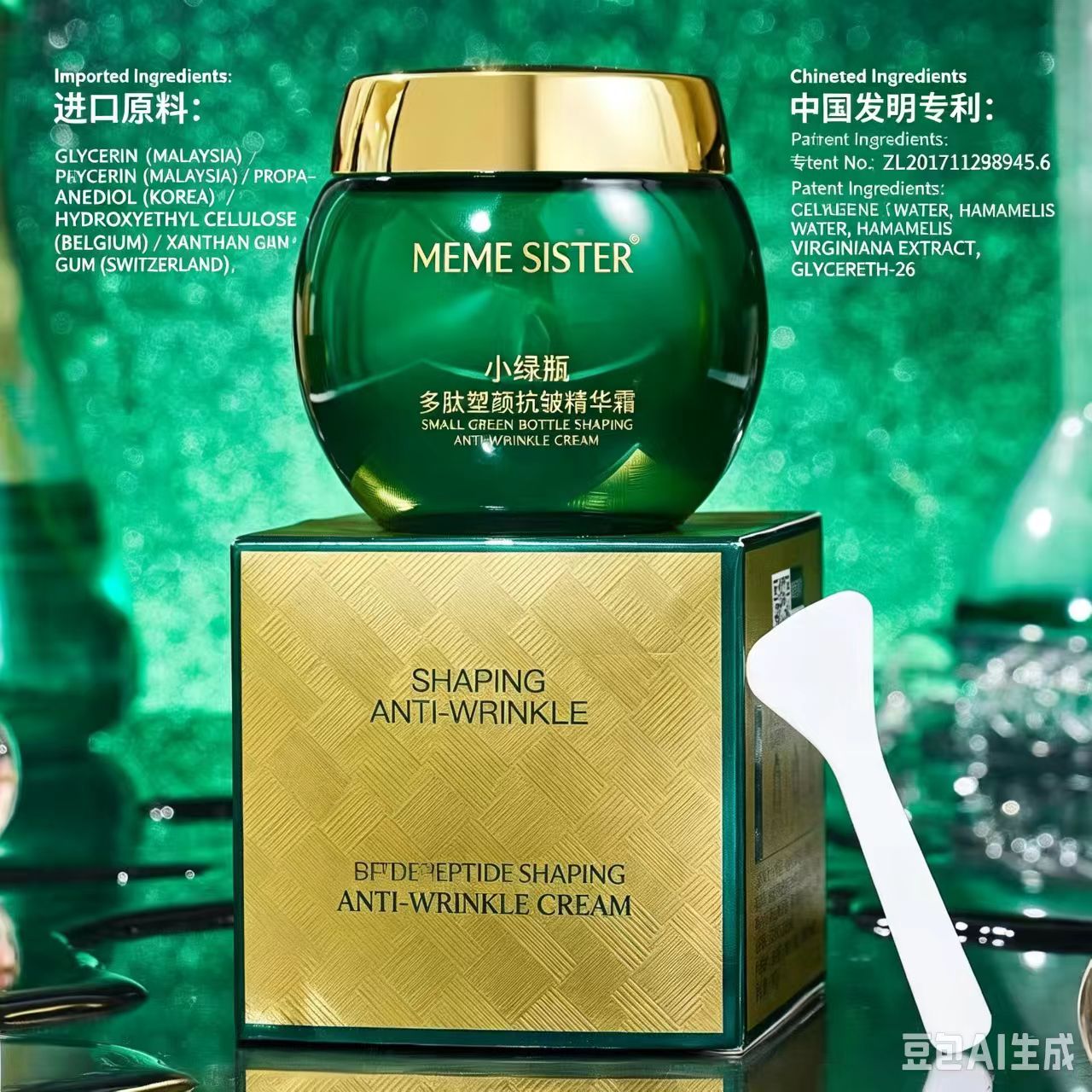 Beauty Glazed Makeup - Ujędrniający krem przeciwzmarszczkowy, polipeptydowy krem nawilżający