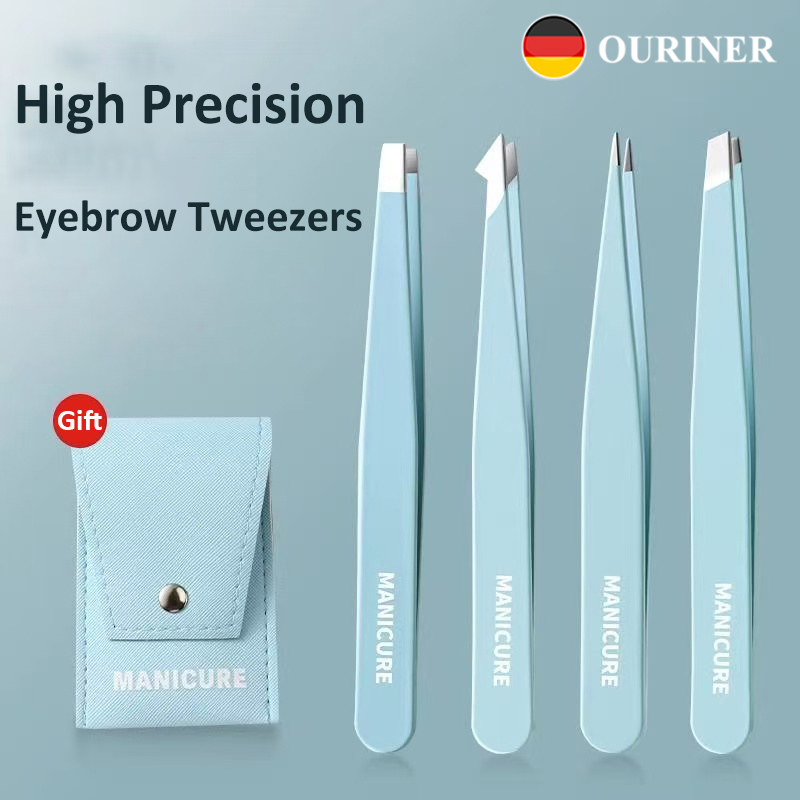 Beauty - Makeup - Eyes - 4 szt. Kolorowe pęseta do brwi