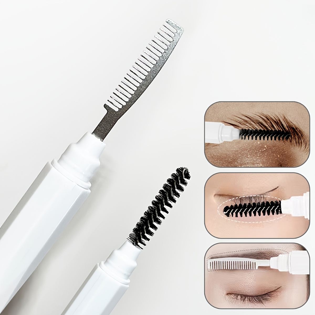 Beauty - Makeup - Eyes - Dwustronny grzebień do brwi i rzęs,