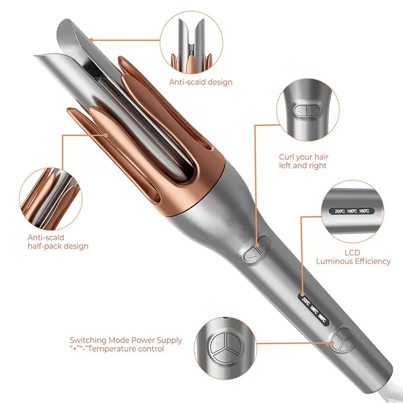 Hair Curling Wand - Automatyczna lokówka z jonizacją, lokówka do