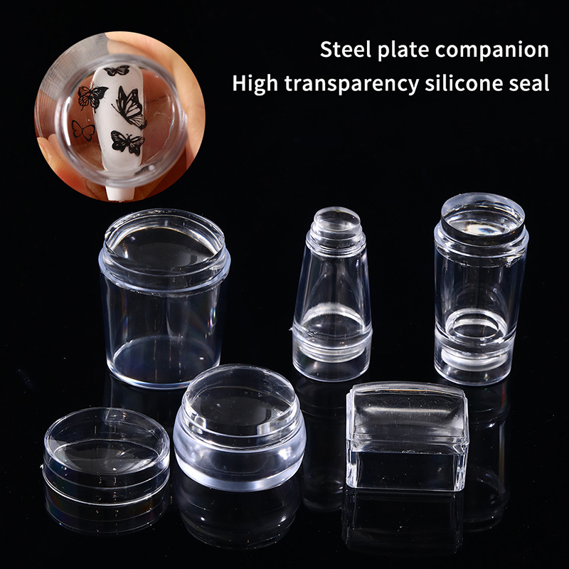 Nail Art Stamping Kit - Przezroczysty zestaw do stemplowania paznokci Vly,