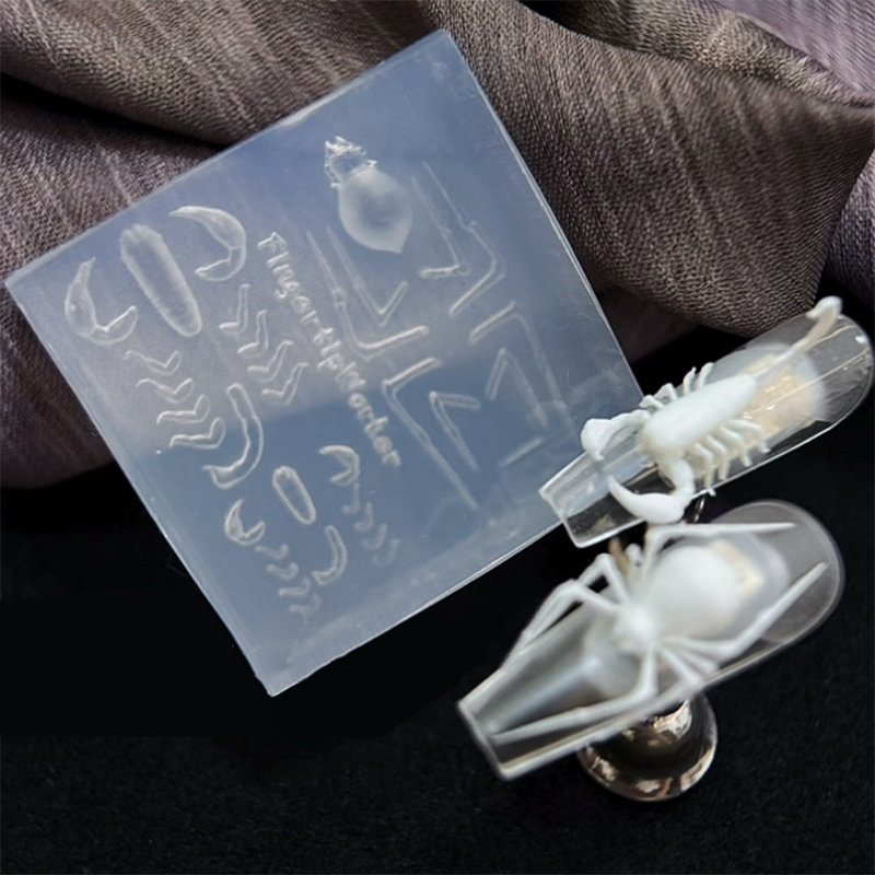 Nail Art Stamping Kit - Forma silikonowa 3D Pająk Skorpion do