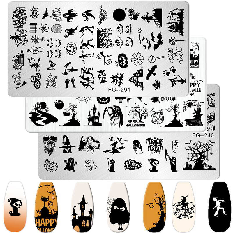 Nail Art Stamping Kit - Cartoon Halloween Nail Art Stamping Plates
