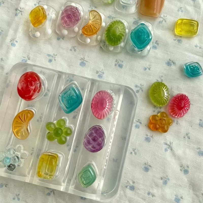 Nail Art Stamping Kit - Gorąca Wyprzedaż Letnie Owoce Cukierkowe Silikonowa