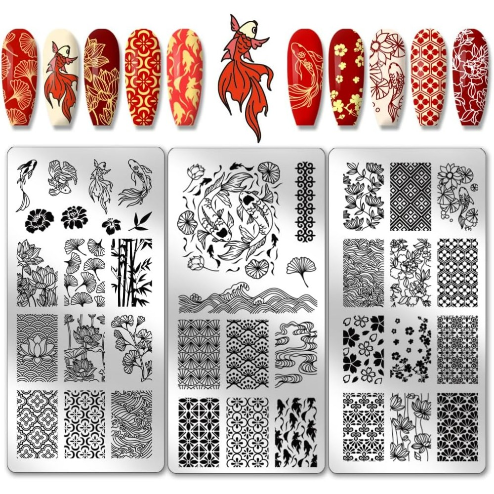 3 szt. Płytki do stemplowania  – Nail Art Stamping Kit recenzja i cena