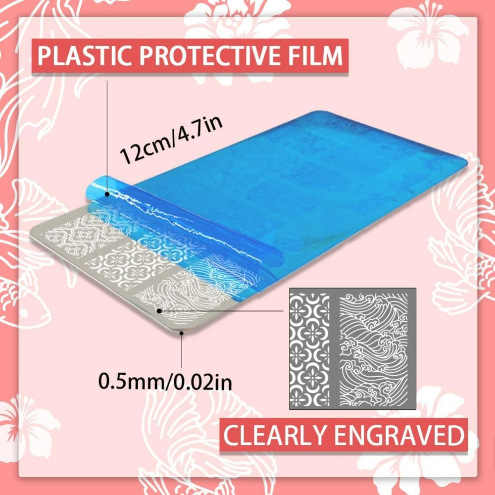 3 szt. Płytki do stemplowania  – Nail Art Stamping Kit recenzja i cena