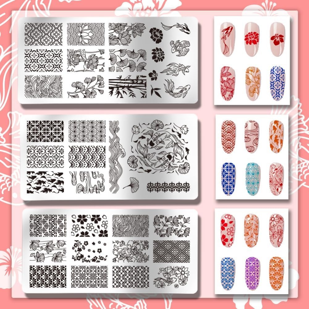 3 szt. Płytki do stemplowania  – Nail Art Stamping Kit recenzja i cena
