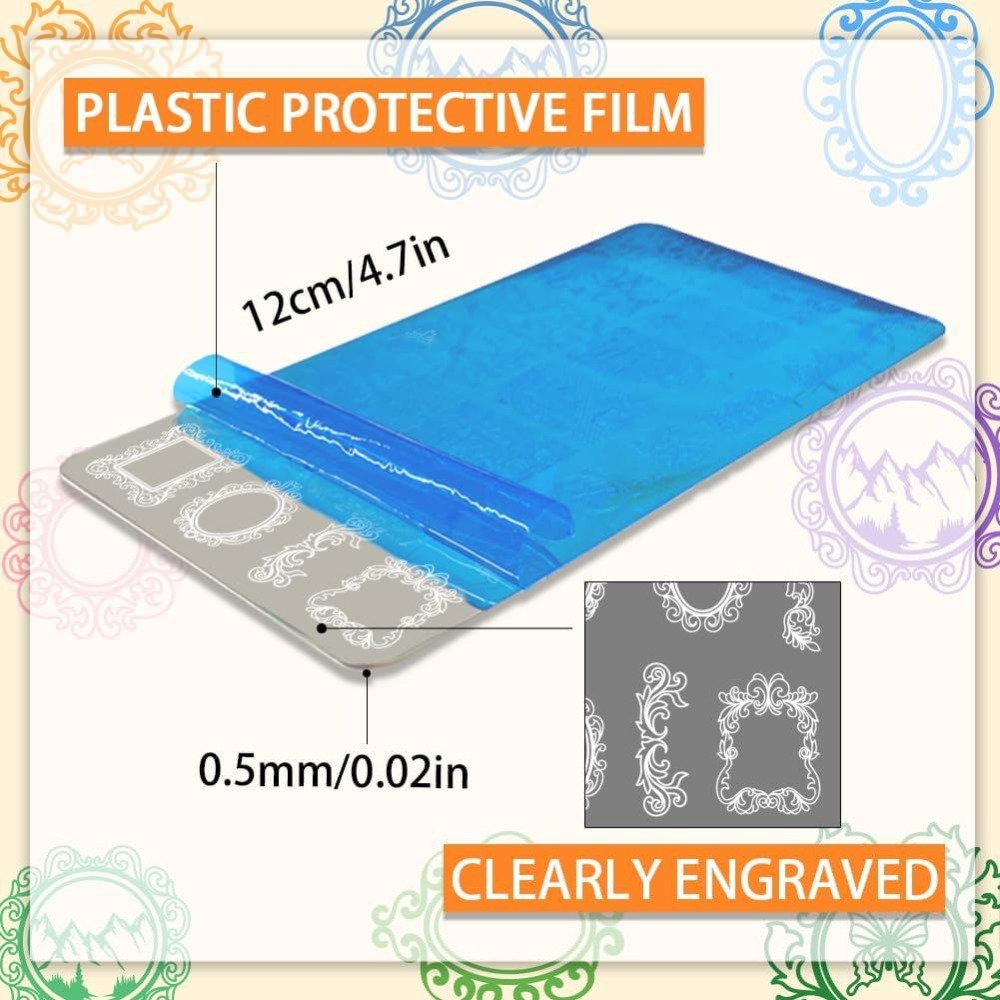 3 szt. Vintage Płytki do Stemp – Nail Art Stamping Kit recenzja i cena