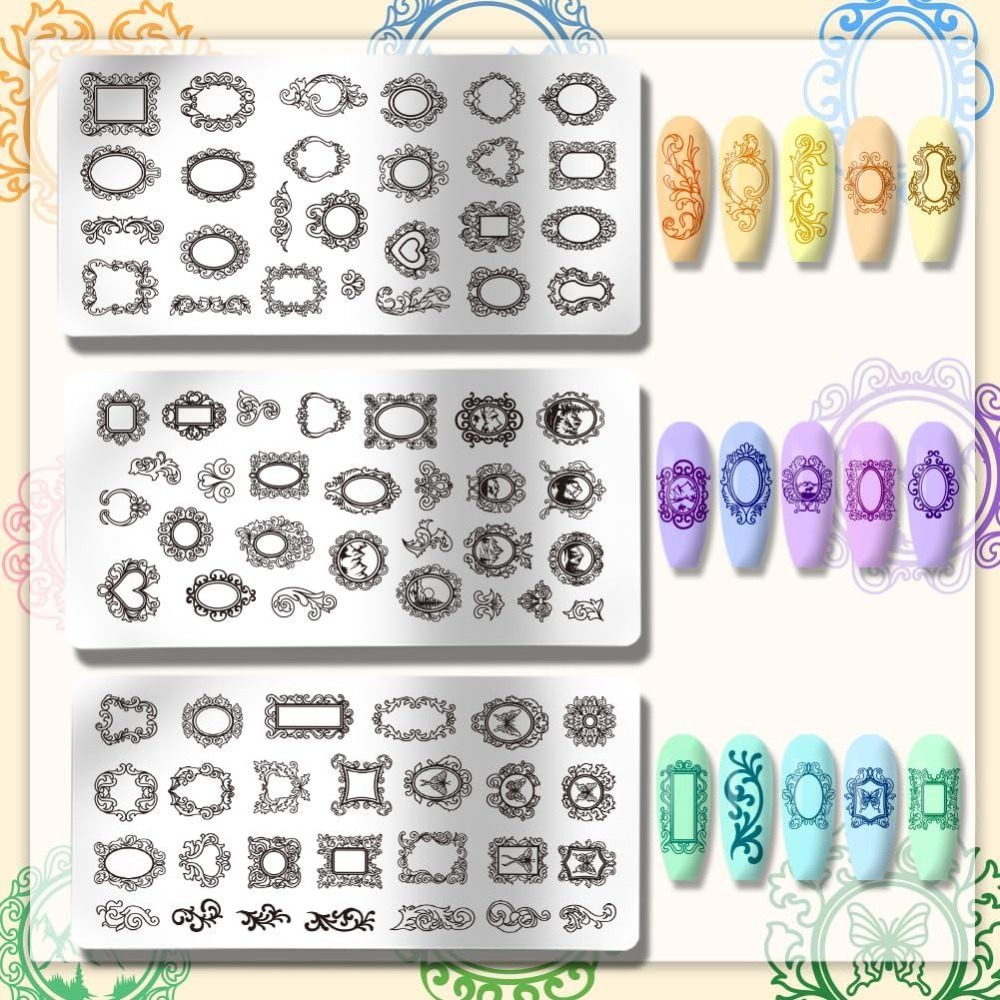 3 szt. Vintage Płytki do Stemp – Nail Art Stamping Kit recenzja i cena