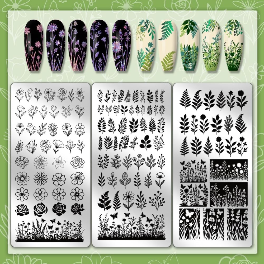 3 szt. Płytek do stemplowania  – Nail Art Stamping Kit recenzja i cena