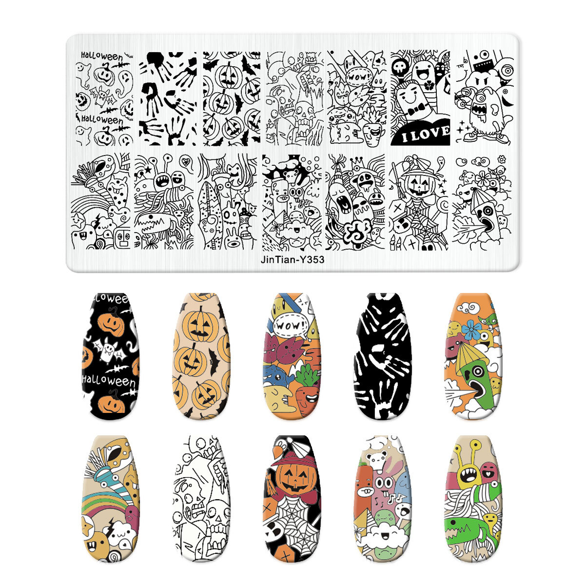 Cartoon Halloween Nail Art Sta – Nail Art Stamping Kit recenzja i cena