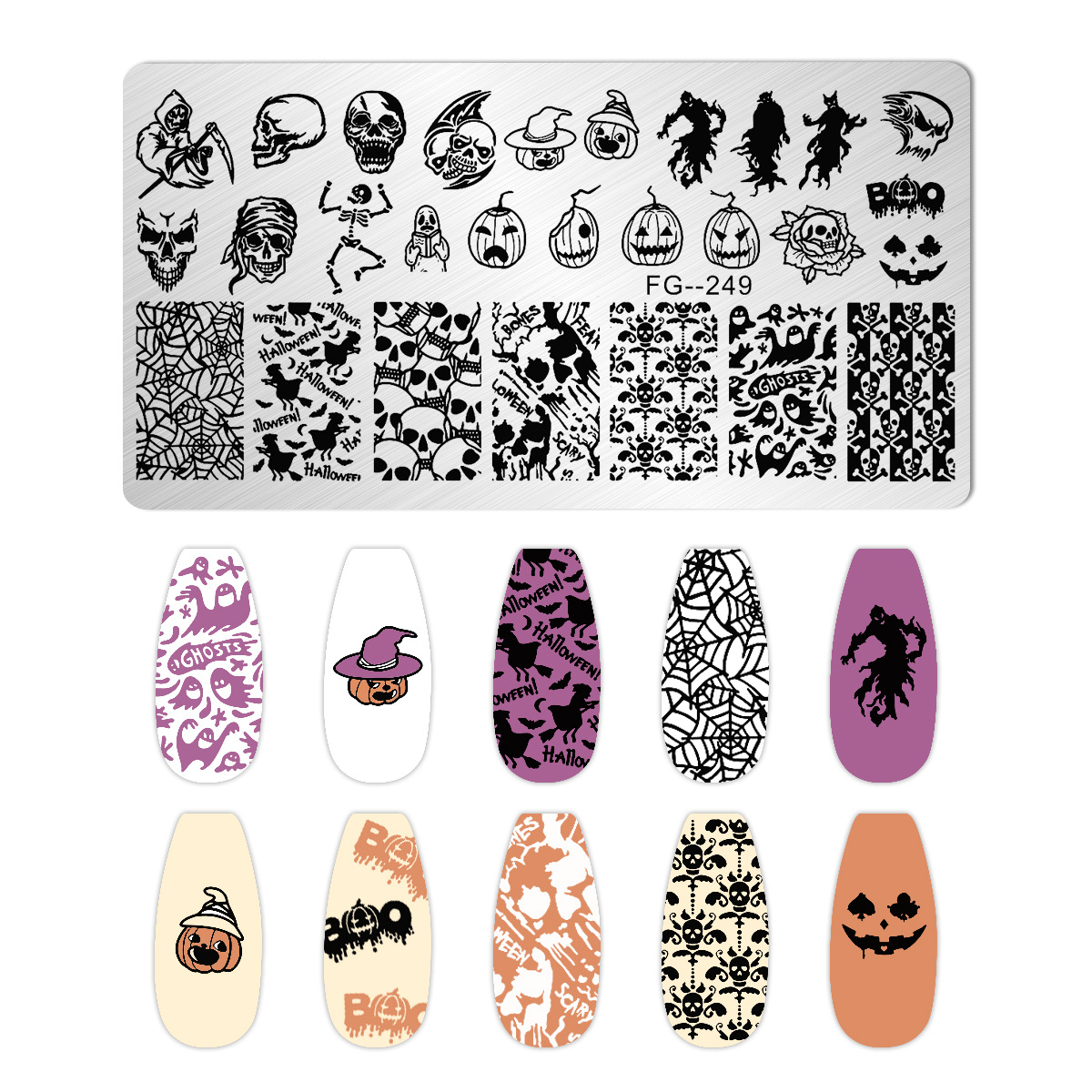 Cartoon Halloween Nail Art Sta – Nail Art Stamping Kit recenzja i cena