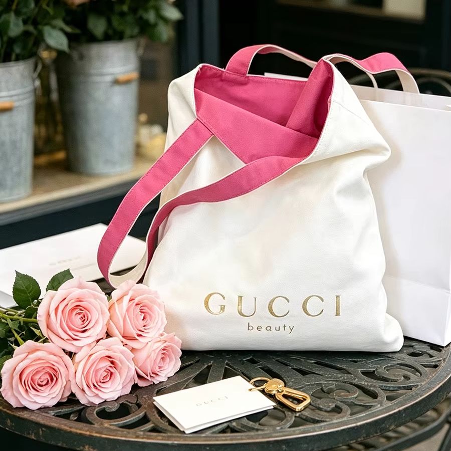 Torba GUCCI damska, płócienna  – Beauty Makeup Sponge recenzja i cena