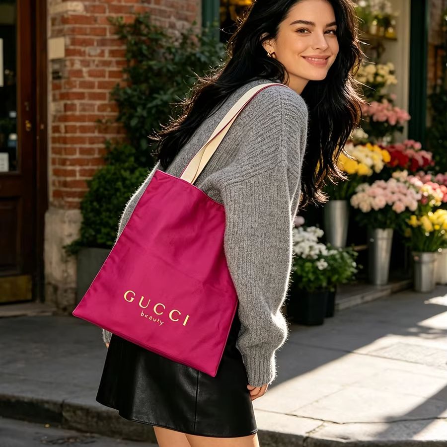 Torba GUCCI damska, płócienna  – Beauty Makeup Sponge recenzja i cena